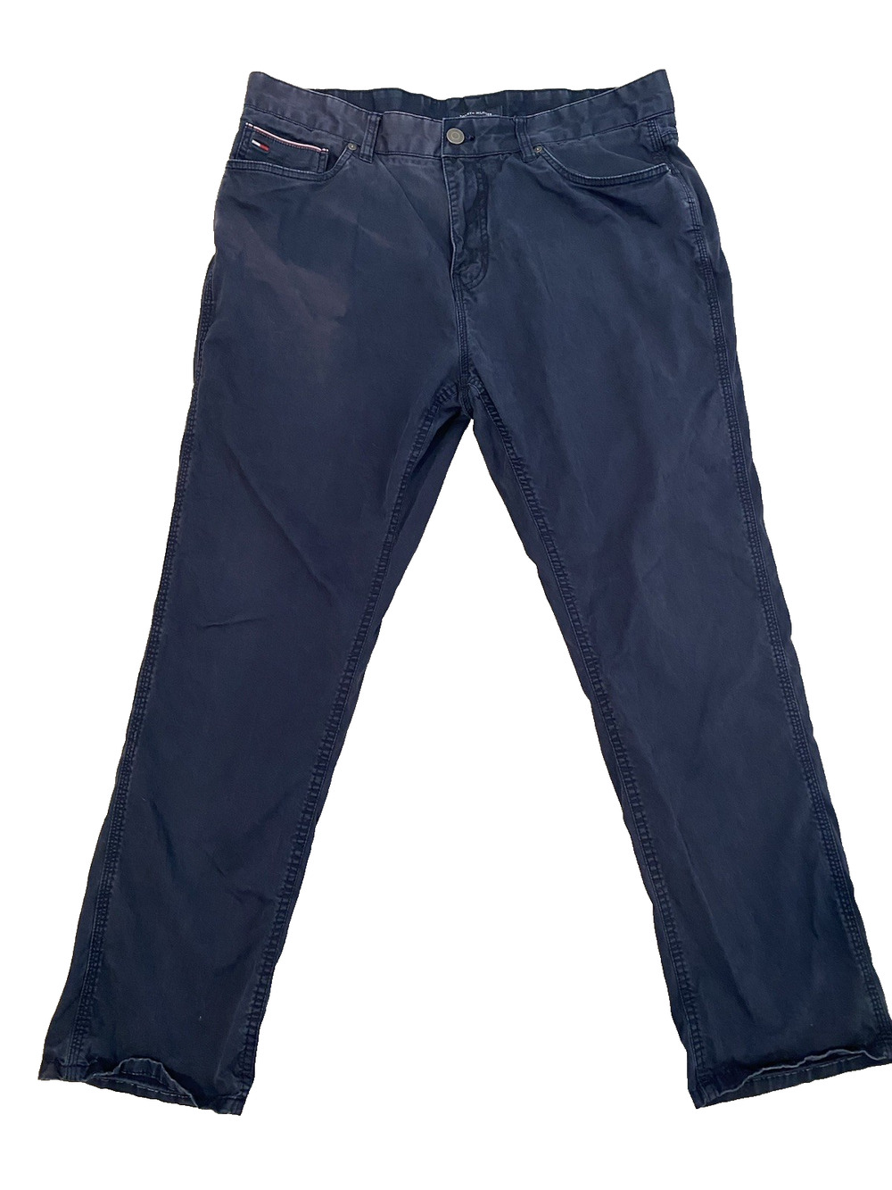 Tommy Hilfiger Mens Navy Straight Leg Chino Pants Size 36x30 Preppy Minimalist